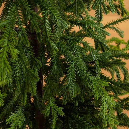 Nearly Natural 4ft. Artificial Real Touch Natural Look Norfolk Island Pine in Tin Planter